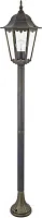 Парковый светильник London 1808-1F Favourite уличный IP44 чёрный 1 лампа, плафон прозрачный в стиле классический E27
